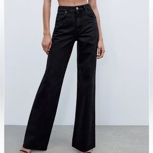 Zara High-Rise Wide Leg Jeans